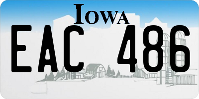 IA license plate EAC486