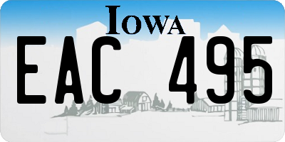 IA license plate EAC495