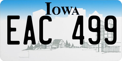 IA license plate EAC499