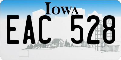 IA license plate EAC528