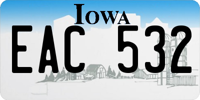 IA license plate EAC532