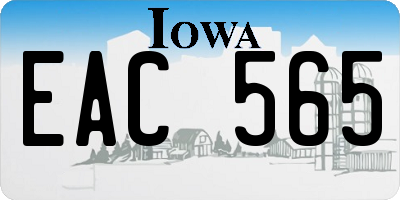 IA license plate EAC565