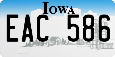 IA license plate EAC586