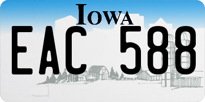 IA license plate EAC588