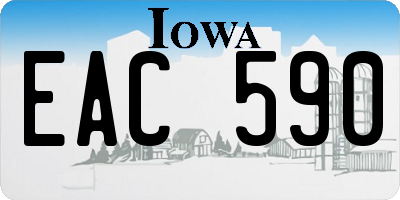 IA license plate EAC590