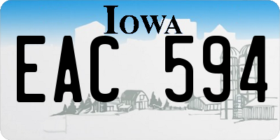 IA license plate EAC594