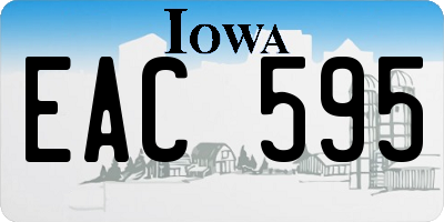 IA license plate EAC595