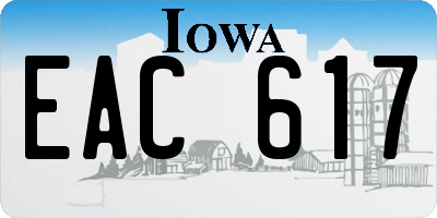 IA license plate EAC617