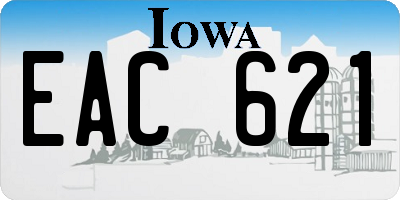 IA license plate EAC621