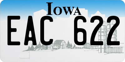 IA license plate EAC622