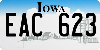 IA license plate EAC623