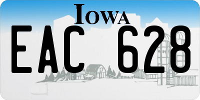 IA license plate EAC628