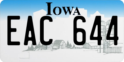 IA license plate EAC644