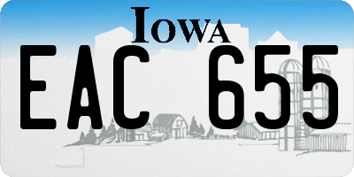 IA license plate EAC655