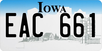 IA license plate EAC661