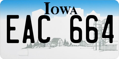 IA license plate EAC664