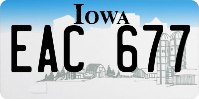 IA license plate EAC677