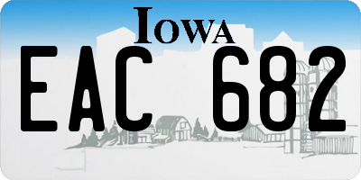 IA license plate EAC682