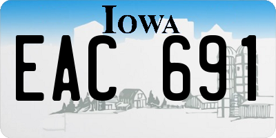 IA license plate EAC691