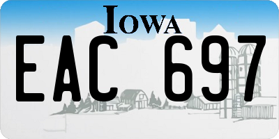 IA license plate EAC697