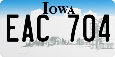 IA license plate EAC704