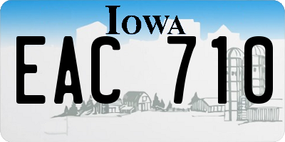 IA license plate EAC710