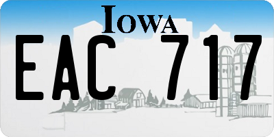 IA license plate EAC717