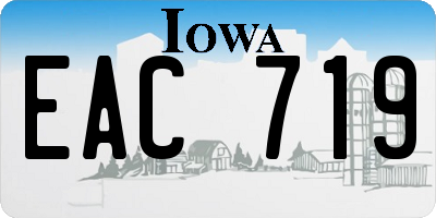 IA license plate EAC719