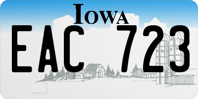 IA license plate EAC723