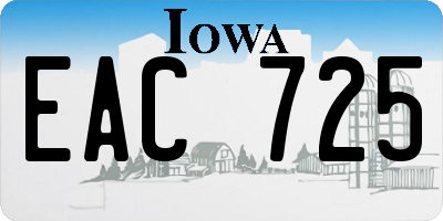 IA license plate EAC725