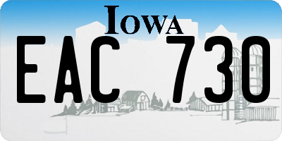 IA license plate EAC730