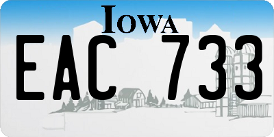 IA license plate EAC733