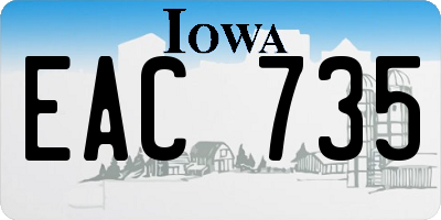 IA license plate EAC735