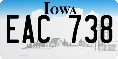 IA license plate EAC738