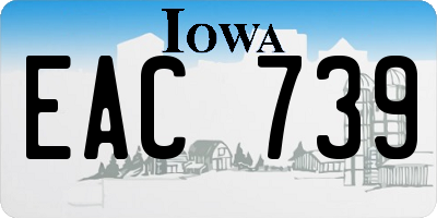 IA license plate EAC739