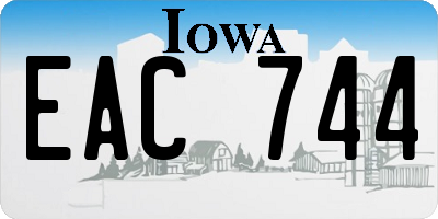 IA license plate EAC744