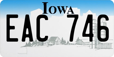 IA license plate EAC746