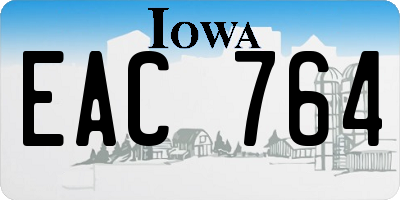 IA license plate EAC764