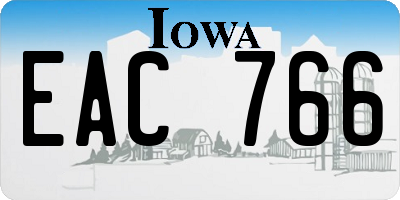 IA license plate EAC766