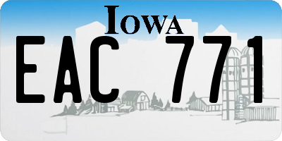 IA license plate EAC771