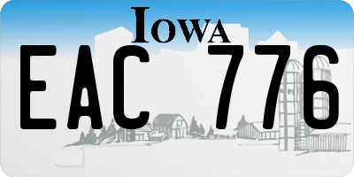 IA license plate EAC776