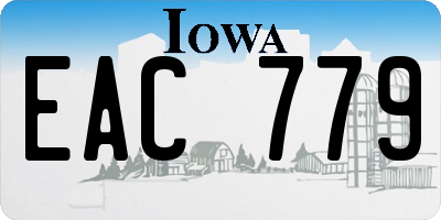 IA license plate EAC779