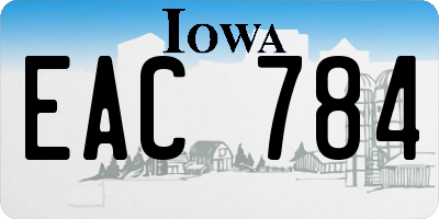 IA license plate EAC784