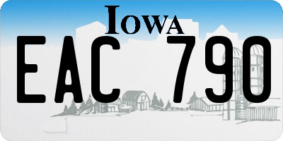 IA license plate EAC790