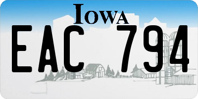 IA license plate EAC794