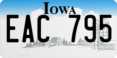 IA license plate EAC795