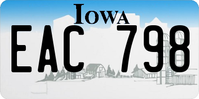 IA license plate EAC798