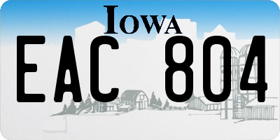 IA license plate EAC804