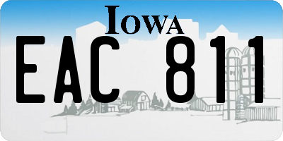 IA license plate EAC811