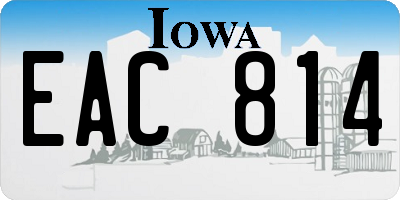 IA license plate EAC814